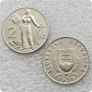 1939 Slovakia 2 Ks copy coins commemorative coins