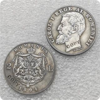 1894-1901 Romania 2 Lei - Carol I Copy Coins