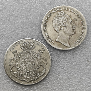 1850 Sweden Riksdale Copy Coin commemorative coins