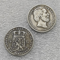 1853 NETHERLANDS 1/2 GULDEN COIN  COPY commemorative coins