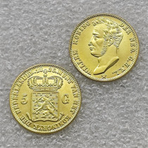 1826,1827 Netherlands 5 Gulden - Willem I COPY COIN