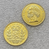 1851 Netherlands 10 Gulden - Willem III COPY COIN commemorative coins