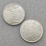 1855 Switzerland 5 Francs COIN COPY