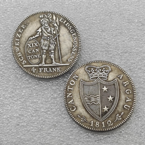 1812 Switzerland Aargau Neutaler Prachtexemplar Silver Copy Coin commemorative coins