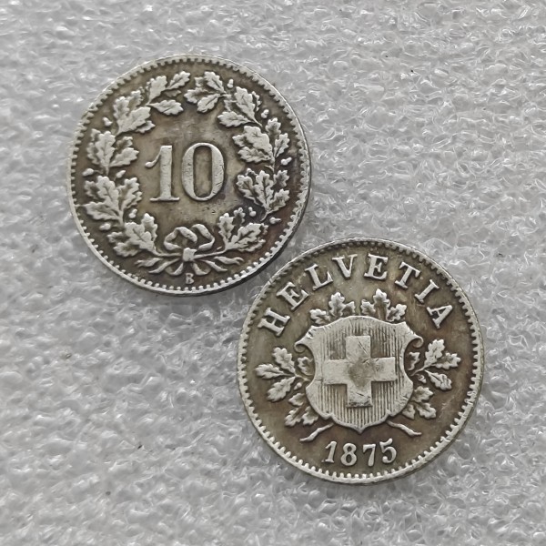 1875 Switzerland 10 Rappen Copy Coin commemorative coins