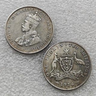 1914-H AUSTRALIAN FLORIN