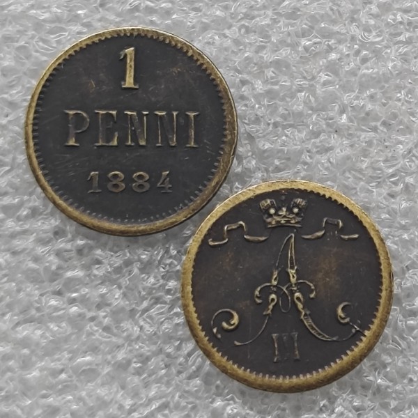 FINLAND 1 PENNI 1884