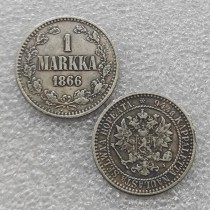 Finland 1 markkaa 1866-S COPY FREE SHIPPING