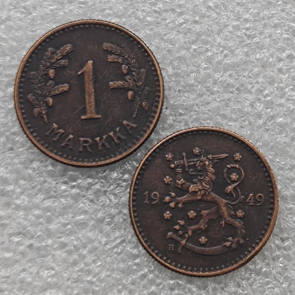 FINLAND 1 MARKKA 1949-H COPY REPLICA