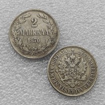 Finland 2 markkaa 1870-S COPY FREE SHIPPING