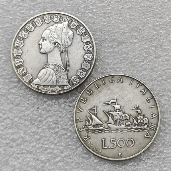 Italy 500 Lire  Caravelle copy coins commemorative coins-replica coins medal coins collectibles badge