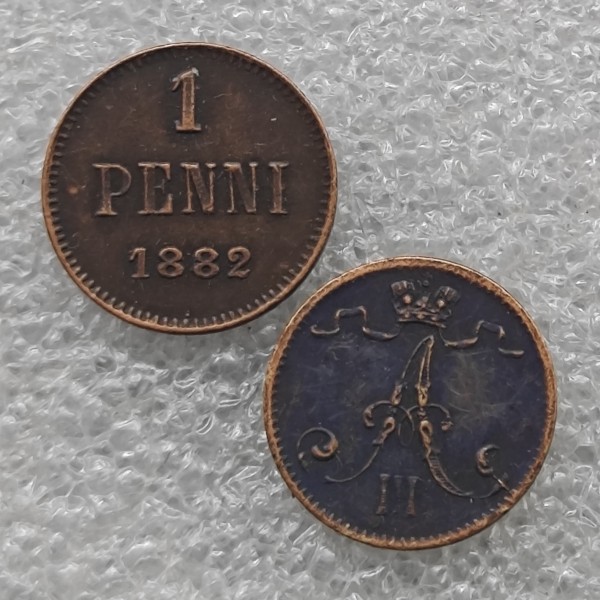 FINLAND 1 PENNI 1882