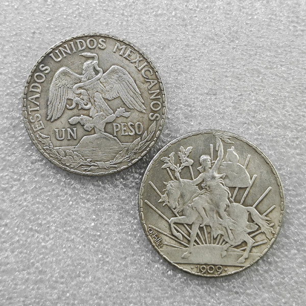 1909(CH.Pillet) ,1910,1912,1914 MEXICO 1 PESO COPY commemorative coins-replica coins medal coins collectibles