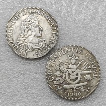 commemorative coins Italian states 1706 1 Scudo - Ferdinand Charles copy coins