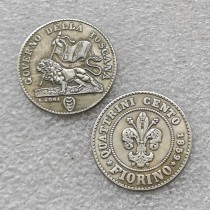 1859 Tuscany (Italian states) 1 Fiorino - Leopoldo II Copy Coin