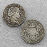 1821 SARDINIA/ITALIAN STATES 5 LIRE COIN COPY commemorative coins-replica coins medal coins collectibles