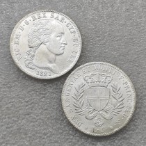 1821 SARDINIA/ITALIAN STATES 5 LIRE UNC Copy Coin commemorative coins