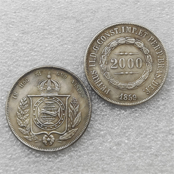 1859,1866,1867 BRAZIL 2000 REIS COPY commemorative coins-replica coins medal coins collectibles