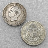 1902 United Kingdom 1 Crown - Edward VII and 1937 1 Crown - Edward VIII Pattern Copy Coins