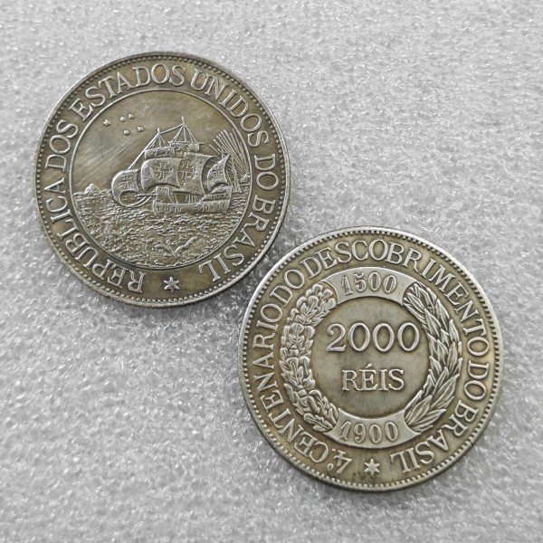 1900 Brazil 2000 Reis coins COPY commemorative coins