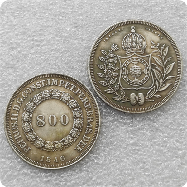 1846 Brazil 800 Reis Copy Coin commemorative coins