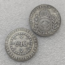 Copy 1833 Brazil 640 Reis Copy Coin commemorative coins