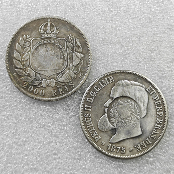 1875 BRAZIL 2000 REIS COPY commemorative coins