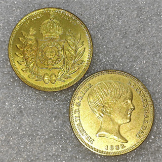 1838,1839 Brazil 10000 Reis - Pedro II COPY COIN commemorative coins-replica coins medal coins collectibles