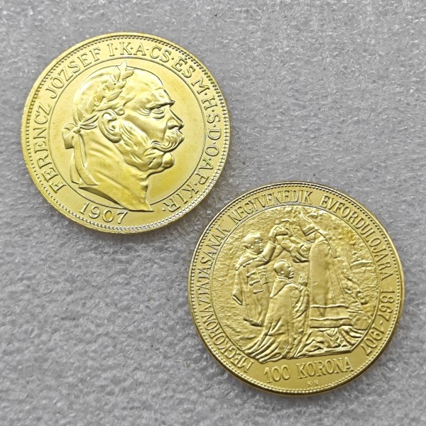 1907 Hungary 100 Korona - I. Ferenc Jozsef COPY COIN commemorative coins-replica coins medal coins collectibles