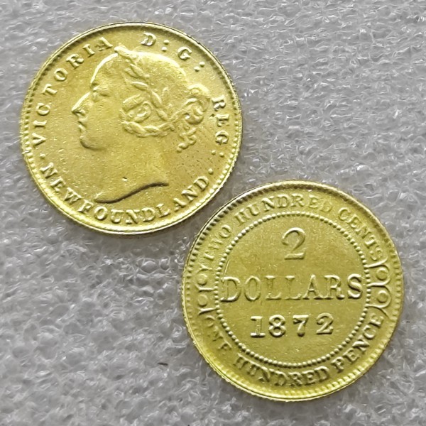 1872 Canada 2 Dollars Gold coin COPY FREE SHIPPING