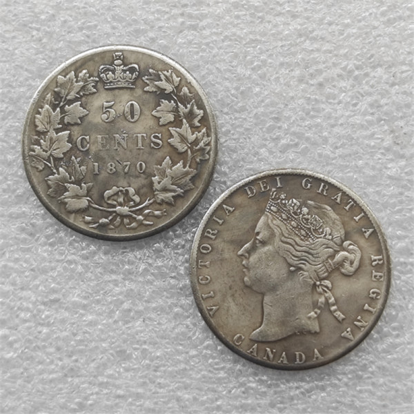 1872,1888,1890,1894 Canada 50 Cents Half Dollar COPY COINS