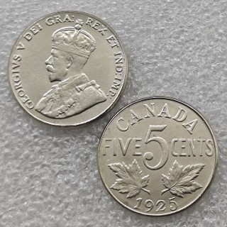 1925,1926 Canada nickel 5 Cents COPY commemorative coins-replica coins medal coins collectibles