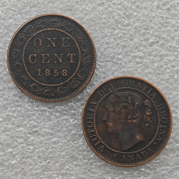 1858,1859 Canada 1 Cent Half Dollar COPY