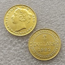 1882 Canada 2 Dollars Gold coin COPY FREE SHIPPING