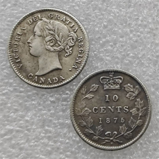 1875,1889,1893,1884 Canada 10 Cents COPY COINS