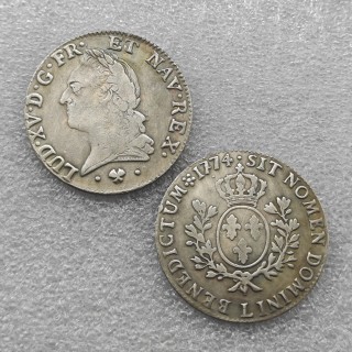 France - Louis XV 1 Ecu 1774 L (Bayonne) Copy Coin commemorative coins