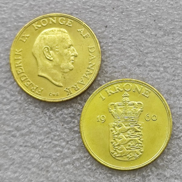 DENMARK 1960 1 KRONER  COPY commemorative coins
