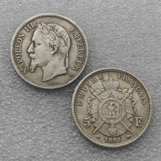 1861-1866 FRANCE 5 FRANC COIN COPY commemorative coins-replica coins medal coins collectibles