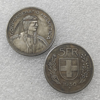 The indian Hobo Nickel Coin 1965B Switzerland 5 Francs copy coins commemorative coins collectibles