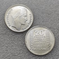 1939 France 20 Franc Coin KM#879 UNC COPY commemorative coins