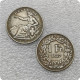 1857 Switzerland 1 Francs COIN COPY FREE SHIPPING