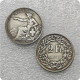 1850-A Switzerland 2 Francs COIN COPY FREE SHIPPING