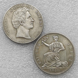 1830 GERMANY BAVARIA Taler Loyalty of Bavarians COPY commemorative coins