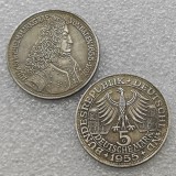 1955 Germany - Federal Republic 5 Deutsche Mark (Markgraf von Baden) Copy coins Commemorative Coins Art Collection