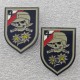 wwii germany army edelweiss cap badge sword skull crossed insignia