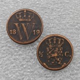 1818-1833 NETHERLANDS 1/2 CENT COPY commemorative coins-replica coins medal coins collectibles