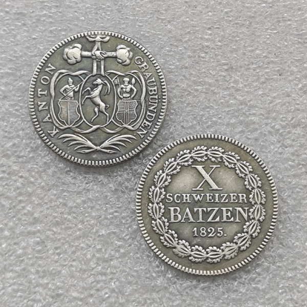 1825 N SWISS CANTONS 10 BATZEN  Copy Coin commemorative coins