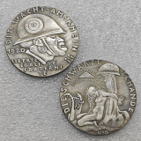 RARE KARL GOETZ, 1920 GERMAN BLACK SHAME MEDAL / NUDE GIRL,EROTIC COPY COINS