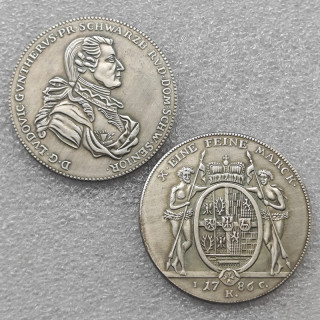 1786 ICK German states (Schwarzburg-Rudolstadt) 1 Thaler - Ludwig Gunther II COPY COIN FREE SHIPPING