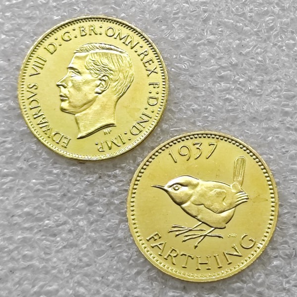 1937 United Kingdom 1 Farthing - Edward VIII (Pattern) Copy Coins